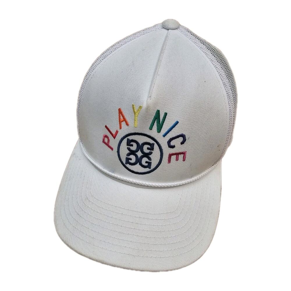 Gfore G/FORE Circle G’s Golf Cap Hat Play Nice Snapback One Size White